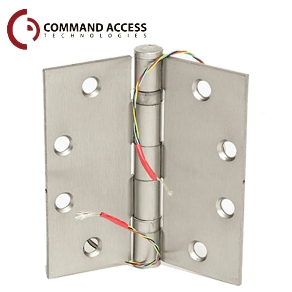 Energy Transfer Hinge, 4-1/2 In. by 4-1/2 In., 5 Knuckle Standard Weight, 4 Wire, 26 Guage, Satin Ch